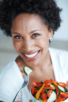 Woman eating healthy