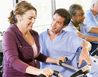 Woman doing physical therapy