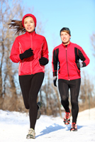 Running in the snow